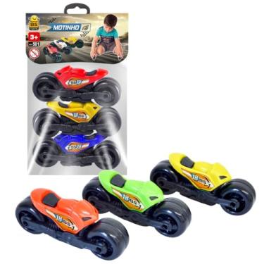 Imagem de Moto de Brinquedo Motinha Carrinho Infantil Kit Com 3 BS Toys