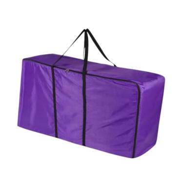 Imagem de UGPLM Bolsa de armazenamento de fardo com zíper com zíper à prova d'água espessada de grande capacidade para reproduzir bolsa de transporte versátil Bolsa, Roxo