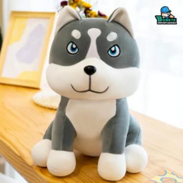 Imagem de Pelúcia Husky Siberiano Filhote 35cm - Presente Ideal, Macio e Realist