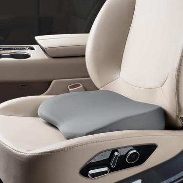 Imagem de Almofadas de carro de 2 em 1 de cunha para condução - assento de reforço para adultos para o carro para aumentar a altura - 3,5 polegadas Memória Driver Driver Seat Suporte lombar para assen