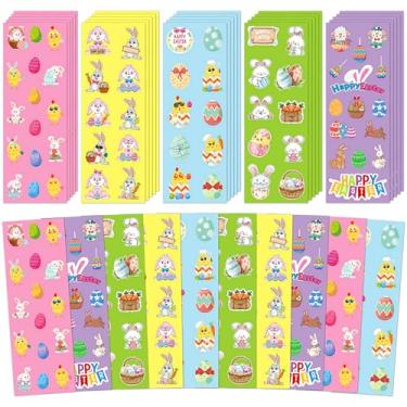 Imagem de LINAYE 40 Sheets Easter Stickers for Kids - 528 PCS Assorted Stickers Bulk for Eggs Easter Basket Stuffers Party Favor Supplies Gifts for Kids