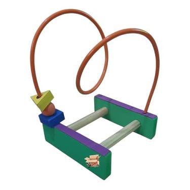 Imagem de Brinquedo Pedagógico Educativo Em Madeira Aramado Para Bebês Montanha Russa