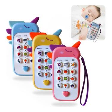 Imagem de Celular Musical Educativo Brinquedo Unicornio Dinossauro - sem marca, 