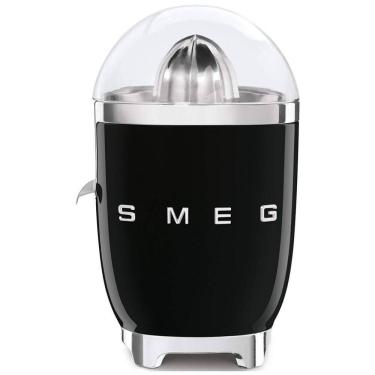 Imagem de Espremedor de Suco Cítrico SMEG 50s Retro Style com Bico Anti gotejamento, Ativação Automática e Coleta Eficiente, Preto