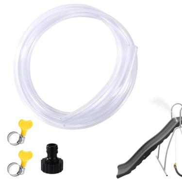 Imagem de Lyreh Kit de tubulação de água para piscina para recreação XDP, tubo de extensão de escorregador de água com braçadeira de mangueira junta de conversão 3/4 compatível com XDP Recreation