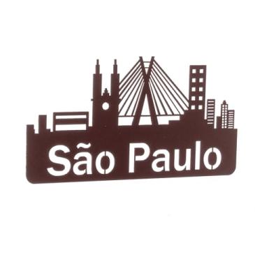 Imagem de METALTRU - Placa Decorativa Sao Paulo, Corten.