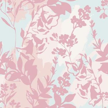 Imagem de Papel de Parede Adesivo Listrado Vertical Roxo Azul Cinza Moderno Quar