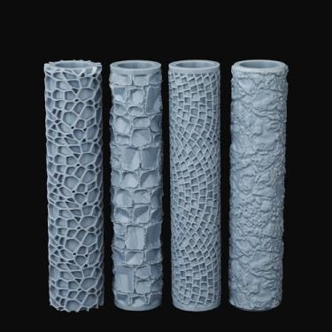 Imagem de RPG Terrain Texture Roller for Foam and Clay Modeling- Professional for Dungeon Walls, DND Terrain Sets, TTRPG Buildings, and Role Playing Table Maps- AS744A Road Paving