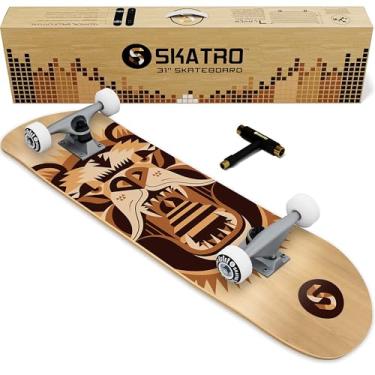 Imagem de SKATRO - Skate Pro Skate completo de 78,7 cm. Idade da prancha de skate: adultos, meninos, meninas, iniciantes e crianças