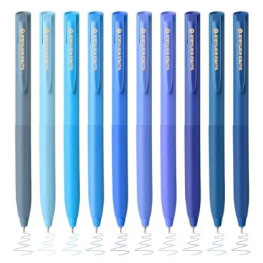 Imagem de Valtiner 10 canetas de gel de cores sortidas para diário, conjunto de canetas de ponta fina de 0,5 mm retrátil, secagem rápida, tinta colorida, material escolar de escritório para anotações (série