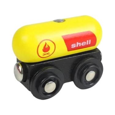 Imagem de Conjunto De Trem Magnético De Madeira Infantil Anime James Locomotiva 