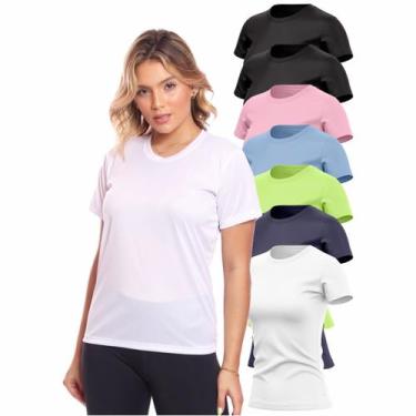 Imagem de Kit 7 Camisas Dry Fit Academia Esportiva Com Proteção Uv - MC Digital,