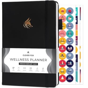 Imagem de Clever Fox Agenda de bem-estar – Diário semanal e diário de saúde e bem-estar, diário de alimentos e agenda de refeições para contagem de calorias, caderno para rastreamento de condições médicas,