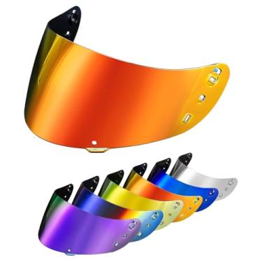 Imagem de PSLER Icon Ic04 Visor - Icon Airflite Ic-04 Visor Motorcycle Helmet Tinted Visor UV Protection Face Shield Replacement for Ic04,Deep Red