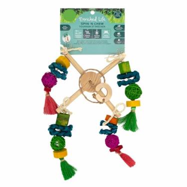Imagem de Enriched Life Spin 'N Chew Brinquedo para animais pequenos | Mastigáveis divertidos para coelhos, porquinhos-da-índia e outros animais pequenos