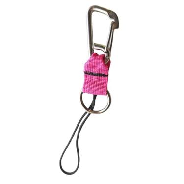 Imagem de simhoa Cordão de mergulho com fivela de liberação rápida, alça de nylon portátil e versátil para lanternas esportivas subaquáticas BCD, Rosa