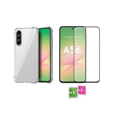 Imagem de Kit Proteção Para Samsung Galaxy A56 5G Capa Capinha TPU + Película 3D
