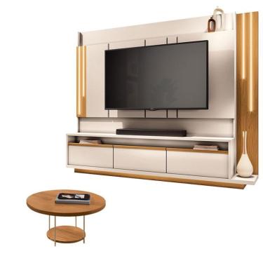 Imagem de Estante Home Theater Montane Off White Cinamomo E Mesa De Centro Sky Cinamomo - Hb Móveis