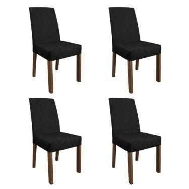 Imagem de 4 Cadeiras De Jantar 4255 Rustic/oxford Madesa Rustic/oxford