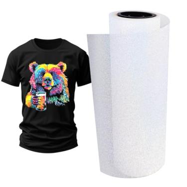 Imagem de CALCA Película de transferência DTF Specialty - 11,8 pol x 32,8 pés/30 cm x 10 m DTF Glitter+ rolo de filme, Cold Peel
