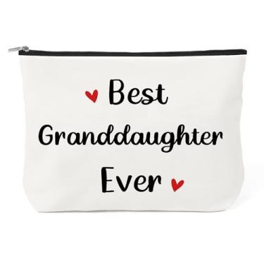 Imagem de Presentes de neta da avó, presentes para neta, bolsas de maquiagem, bolsa de cosméticos, Natal, Dia de Galentinas, Dia dos Namorados, Páscoa, aniversário, Dia de Ação de Graças, presentes de viagem