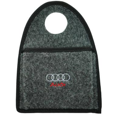 Imagem de Lixeira Lixinho Automotiva Carro Carpete Logo Bordado para Câmbio Grafite