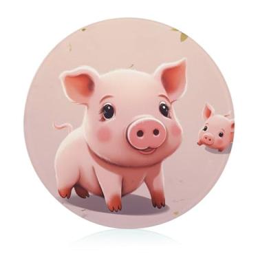 Imagem de Tábua de cortar para cozinha, antiderrapante, resistente ao calor, fácil de limpar, tábua de corte de porco fofa - Presente de cozinha ideal para cozinheiros domésticos