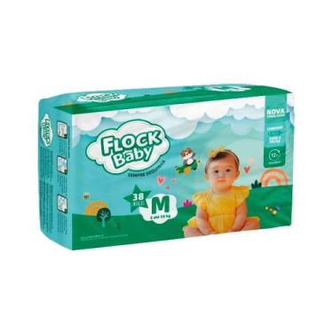 Imagem de Fralda Descartável Flock Baby Sempre Sequinha Mega M 38 Unidades