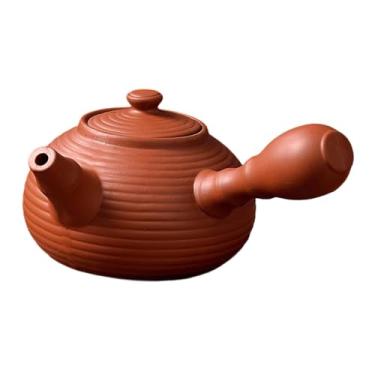 Imagem de AFXGUSD Bule de Cerâmica para Ferver água Quente com Alça Lateral para Casa de Chá, Presente para Amantes de Chá, Tinto 500ml