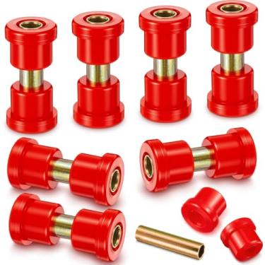 Imagem de Dunzy 8 peças de kits de buchas de mola de folha carrinho de golfe manilhas de buchas de mola kit de manga de poliuretano compatível com acessórios de carrinho de golfe Ezgo, peças de substituição Oe