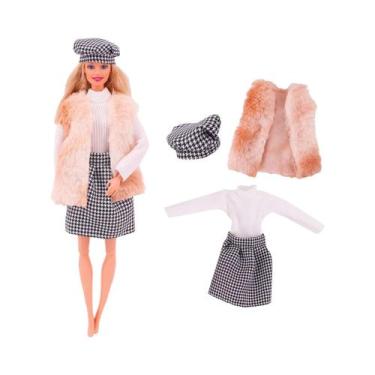 Imagem de Conjunto De 4 Peças De Roupa Casual Para Boneca Barbie De 11,8 Polegad