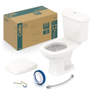 Imagem de Kit Vaso Sanitário com Caixa Acoplada e Assento Soft Close Fit Plus Celite