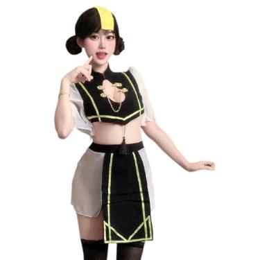 Imagem de SENJIY Sexy cheongsam dress for women Lingerie Chinese Zombie Cosplay Costume Girl Qipao outfit underwear Kawaii cute anime Roleplay High Split Chemise Babydoll Thong Set Halloween