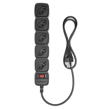 Imagem de Protetor de linha com 5 tomadas Preto EPE 205 - Intelbras