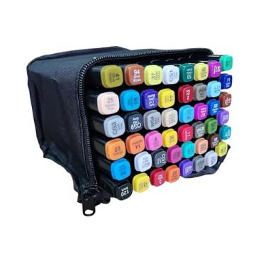 Imagem de Canetas Marcadoras X-CELL, 48 Cores, Ponta Dupla, com Estojo