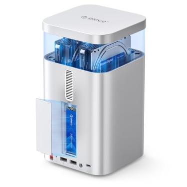 Imagem de ORICO Gabinete Minitower Raid De 2 Baias Compatível Com Ssd Nvme 10 Gbps Estação Acoplamento Hub Expansão Para Mac Mini M4 Max Até 56 Tb - M435