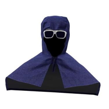 Imagem de oshhni Capa protetora de solda jeans reutilizável, resistente ao desgaste, proteção para pescoço, touca de soldador, cobertura total para corte, lixamento e, Style D