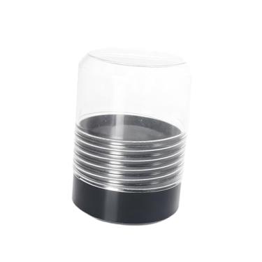 Imagem de IEUDNS Caixa de armazenamento de brocas com divisória removível, à prova d'água, transparente, organizador de peças pequenas para carro, caminhão, casa e, Rodada Preta