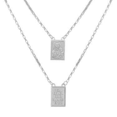 Imagem de VIRENZA Escapulário Nossa Senhora Do Carmo Folheado A Prata 925