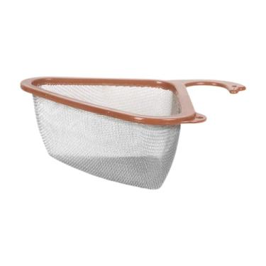 Imagem de KiBcsLic Cesta de pia em formato de cisne, coletor de resíduos de alimentos, escorredor de canto multifuncional, cesta de drenagem para RV, bar, fazenda, hotel, Marrom