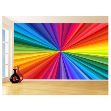 Imagem de Papel De Parede 3D Geométrico Formas Linhas Cor 3,5M Gmt104