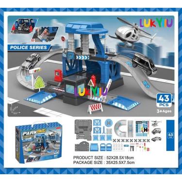 Imagem de Brinquedo de estacionamento da delegacia de polícia LUKYIIU com 2 carr