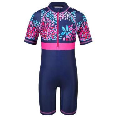 Imagem de Maiô TFJH E One Piece Rash Guard UV50+ para meninas 4A