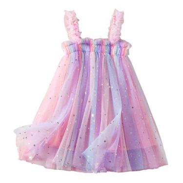 Imagem de Vestido Nileafes Toddler Summer Girl com alça floral tamanho 100