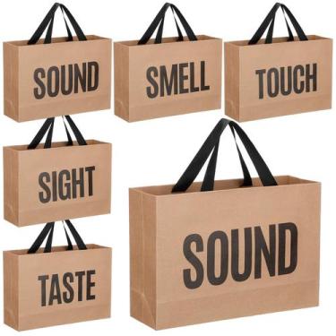 Imagem de Sacos de presente Kolldenn 5 Senses Kraft Paper 38x27x12 cm 5 unidades