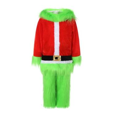 Imagem de Fantasia infantil FEIBEL Green Furry Monster Christmas Set 2-3 anos