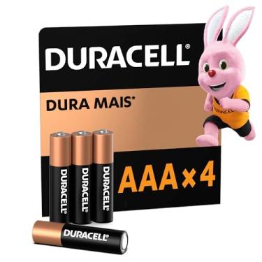 Imagem de Duracell Pilhas Alcalinas AAA Palito Pack 4 Unidades – Dura Mais – Ideal para Controles Remotos Brinquedos e Lanternas