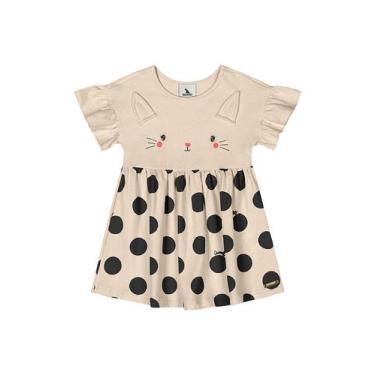 Imagem de Vestido Coelhinho para Bebê Menina Quimby, Preto, 3