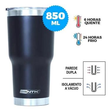 Imagem de Copo Térmico Siluet Com Capacidade De 850ml Nautika Cor Branco - NTK (