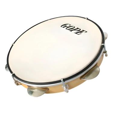 Imagem de Pandeiro Gope 10 Madeira Pele Nylon + Chave Af